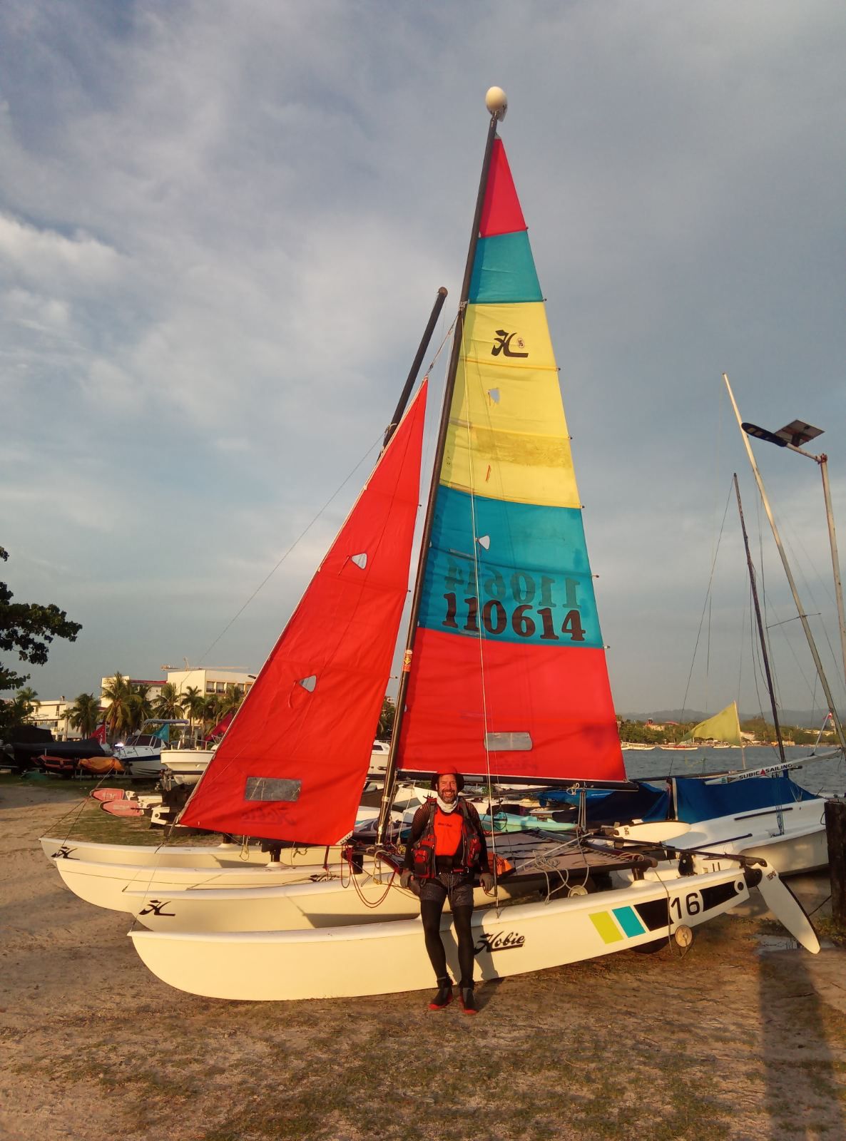 Full rig portrait at Subic Sailing — preparing for departure.
